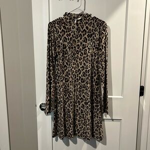 NWT! Mudd Cheetah High neck Dress